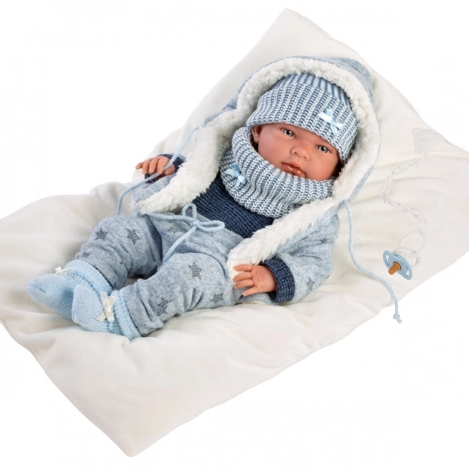 Llorens New Born Junge - Realistische Babypuppe mit Ganzkörper-Vinyl - 40 cm