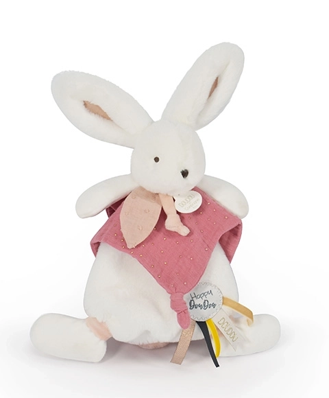 Doudou Geschenkset - Plüschhase mit Schmusetuch Rosa