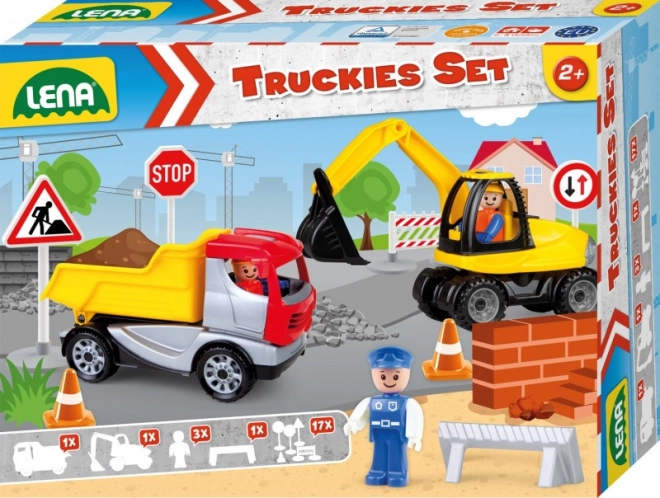 Truckies Bau Set mit Dekorativem Karton