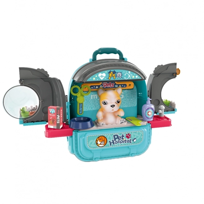 Woopie Tierarzt Rucksack mit Haus und Hund 3in1