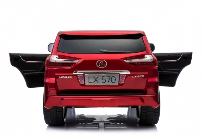 Lexus LX570 Lackiertes Auto für 2 Kinder Rot + Fernbedienung + EVA Räder + MP3 LED Radio