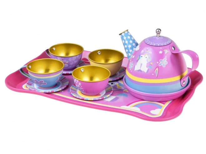 Bunter Teeservice-Set 14-teilig