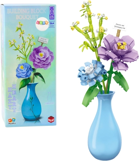 Baustein-Set Blumen in Vase, 257 Teile