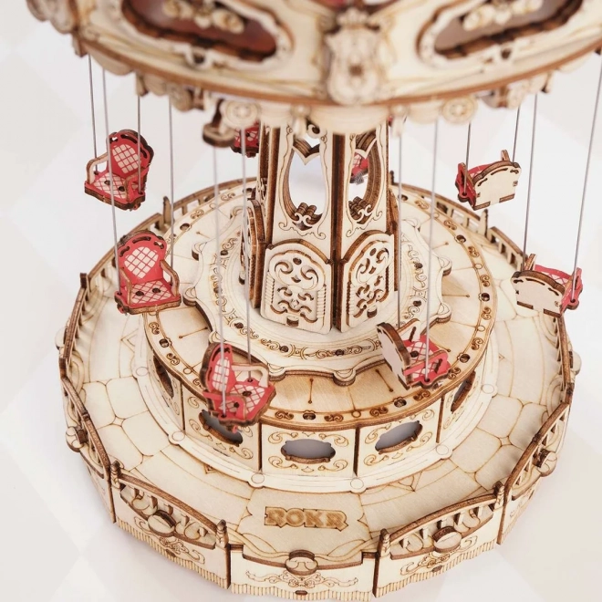 Rokr 3D Holzpuzzle Musikbox Karussell