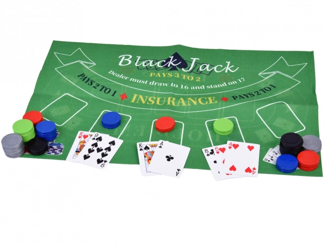 Doppelseitiges Kartenspiel-Set Poker und Blackjack