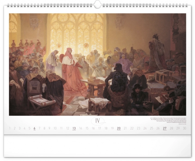 Notique Wandkalender Slawische Epoche – Alfons Mucha 2025