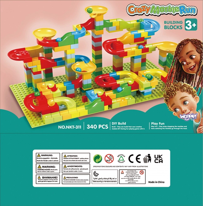 Woopie Murmelbahn Bausatz 340 Teile