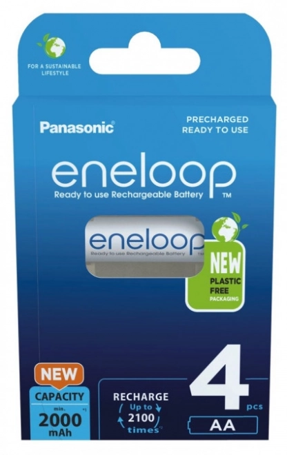 Eneloop Wiederaufladbare Batterien AA 2000 mAh 4er Pack