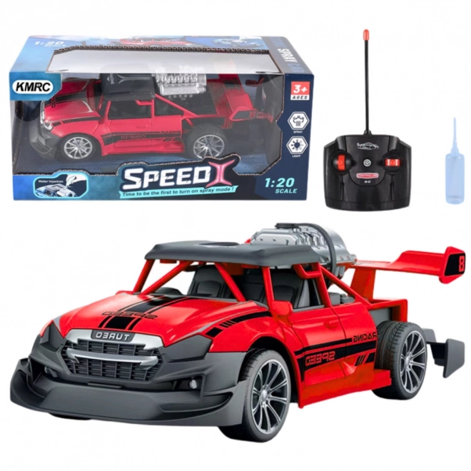 Ferngesteuertes Auto mit Lichteffekt und Nebeleffekt Rot