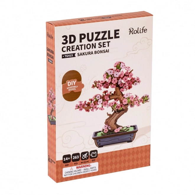 Robotime Holz-3D-Puzzle Bonsai Sakura