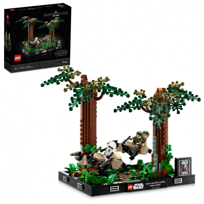 Lego Star Wars Diorama: Verfolgungsjagd auf Endor