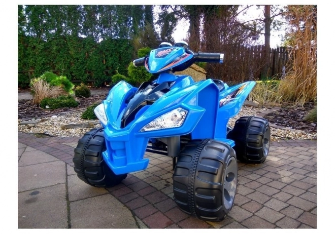 Elektrisches Kinder-Quad mit großen Rädern in Blau