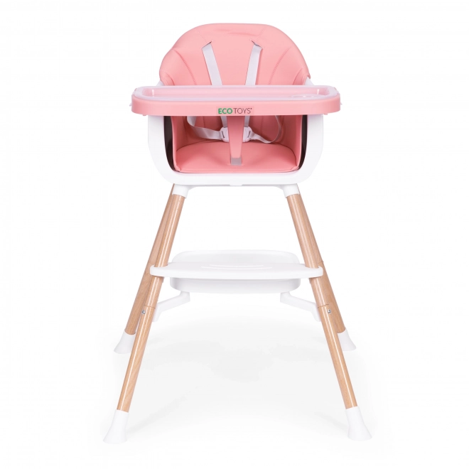2-in-1 Hochstuhl und Stuhlsitz, pink, Ecotoys