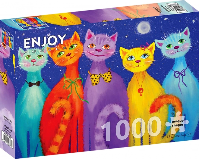 Fröhliche Katzen Puzzle 1000 Teile