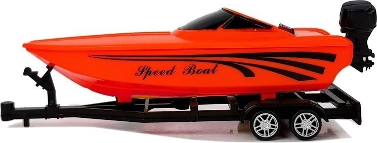 Rotes Boot für Wasserabenteuer