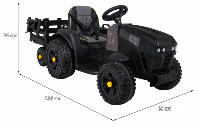 Titan-Traktor mit Anhänger schwarz