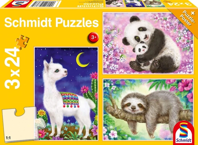 Schmidt Puzzle Tiere 3x24 Teile