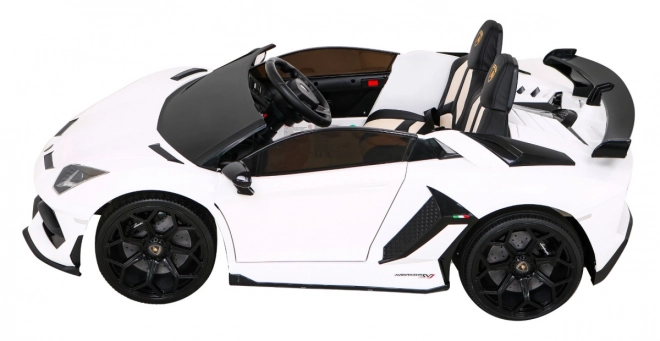 Lamborghini SVJ DRIFT pro 2 Kinder Weiß + Drift-Funktion + Fernbedienung + MP3 LED + langsamer Start