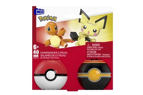 Megablok Pokémon Pokéball Charmander und Pichu