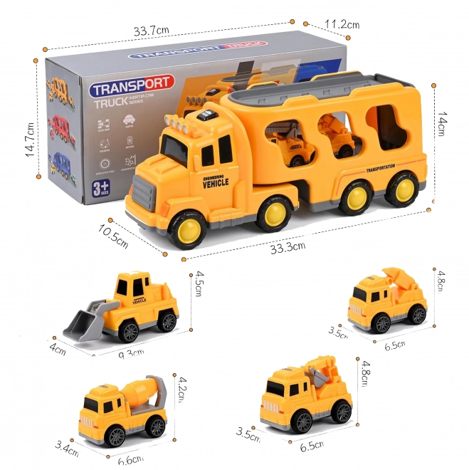 Woopie Abschleppwagen Set mit 5 Fahrzeugen