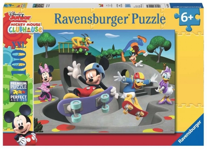 Ravensburger Puzzle Mickey & Minnie: Im Skatepark XXL 100 Teile