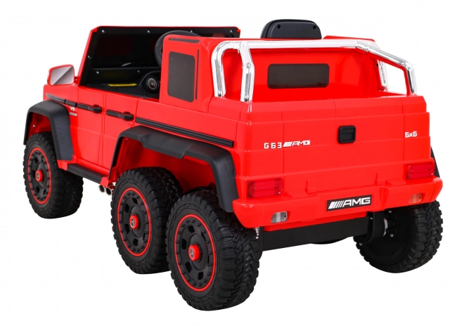 Mercedes G63 AMG Auto mit Batterie, Rot + Fernsteuerung + 6 EVA-Räder + Sanfter Start + MP3 LED