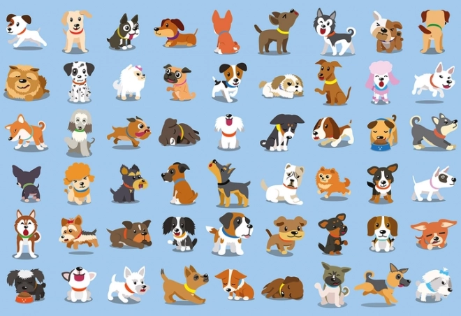 Puzzle mit Aufklebern Hündchen 250 Teile