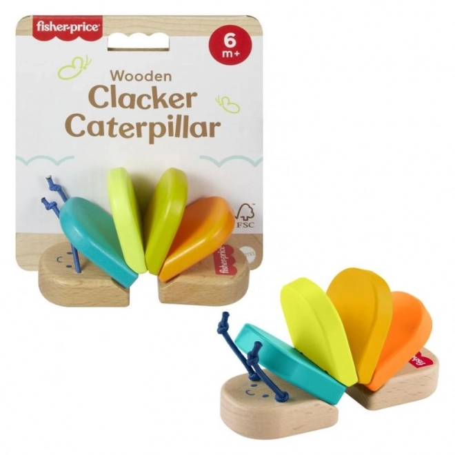 Fisher-Price Holz-Rassel Raupe