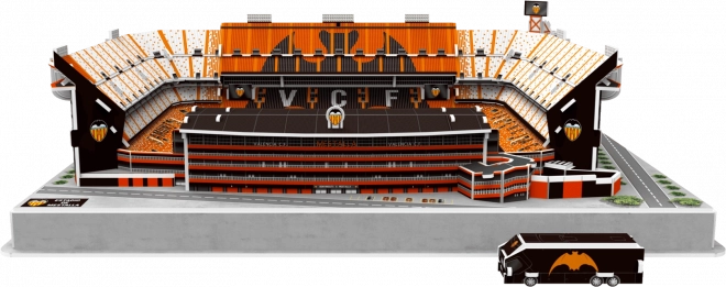 3D Puzzle Stadion Mestalla FC Valencia Leuchtend