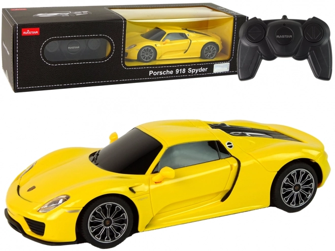 Automobil R/C Porsche 918 mit Fernsteuerung Gelb 1:24