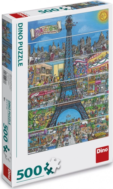 Puzzle Eiffelturm Zeichnung 500 Teile