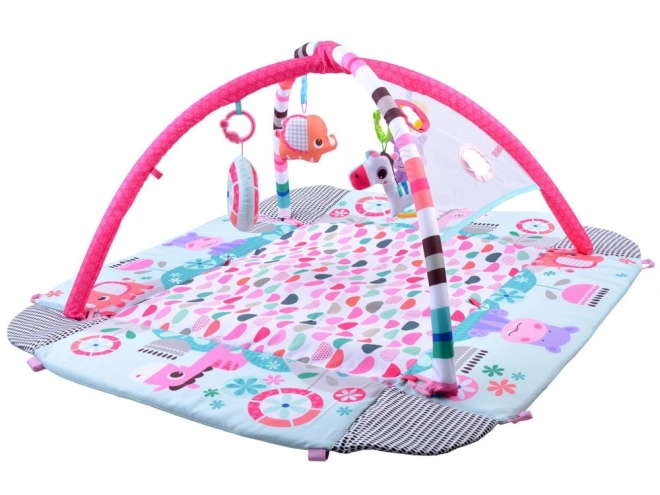 5-in-1 Baby-Spielmatte und Laufstall – rosa