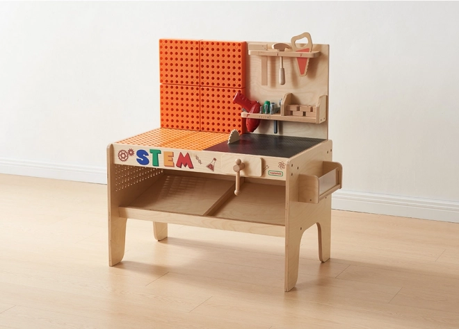 Masterkidz Holzwerkstatt XXL Montessori STEM mit Werkzeugen