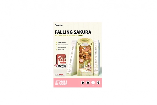 3D-Puzzle Buchstütze 'Falling Sakura'