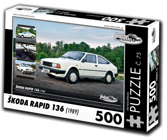 Retro-Auto Puzzle Schkoda Rapid 1988 500 Teile