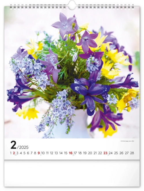 Notique Wandkalender Blumen 2025