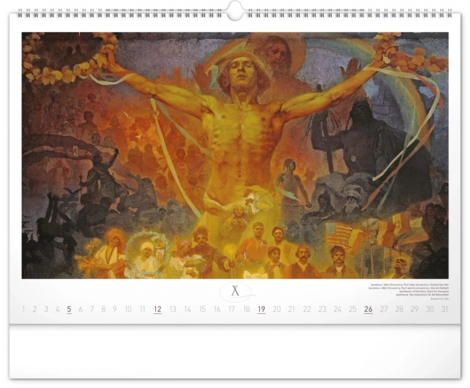 Notique Wandkalender Slawische Epoche – Alfons Mucha 2025