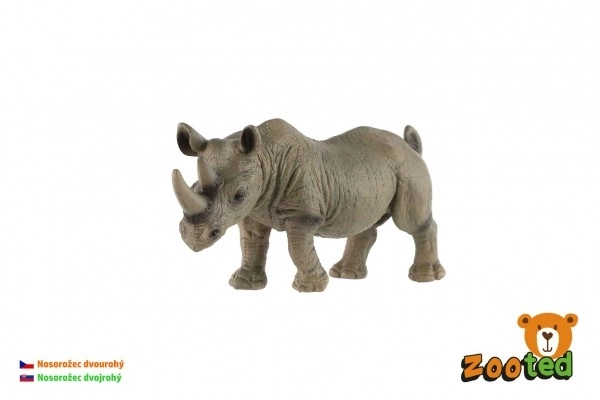 Zweihorn-Nashorn aus Kunststoff 14 cm im Beutel