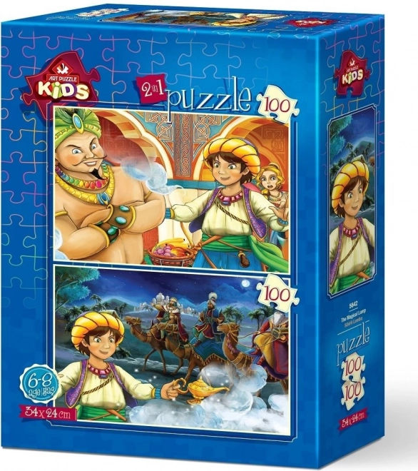 Künstlerisches Puzzle Aladin und die Wunderlampe