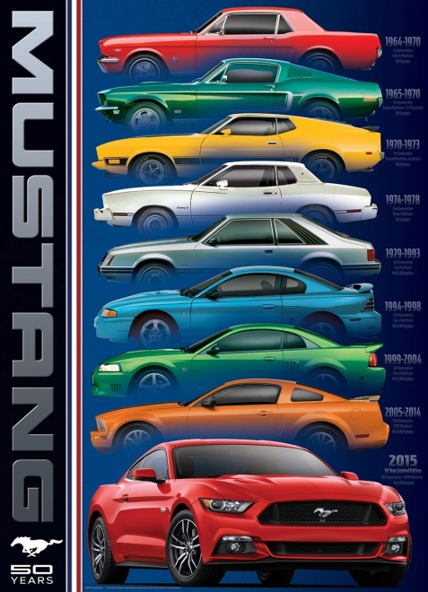 Eurographics Puzzle 50 Jahre Ford Mustang 1000 Teile