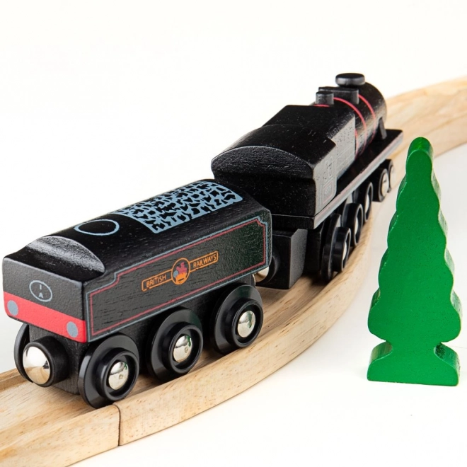 Bigjigs Rail Schwarze Dampf-Lokomotive