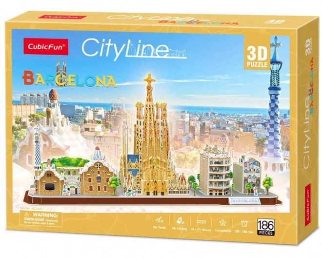 3D Panorama Puzzle Barcelona von CubicFun