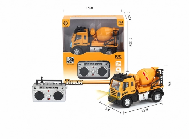 Mini RC Betonmischer 1:64 mit LED und Sound