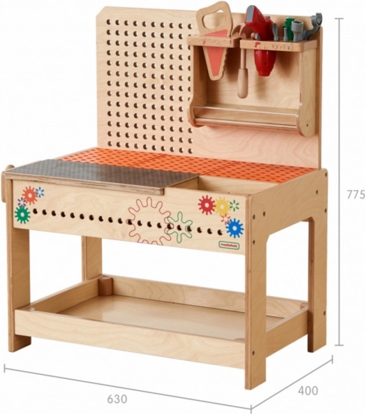 Holzwerkstatt XXL Montessori STEM mit Werkzeugen MASTERKIDZ