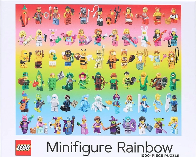 Puzzlespiel LEGO Regenbogen Minifiguren 1000 Teile