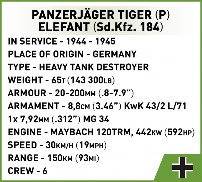 Panzerjäger Tiger Elefant Modellbausatz