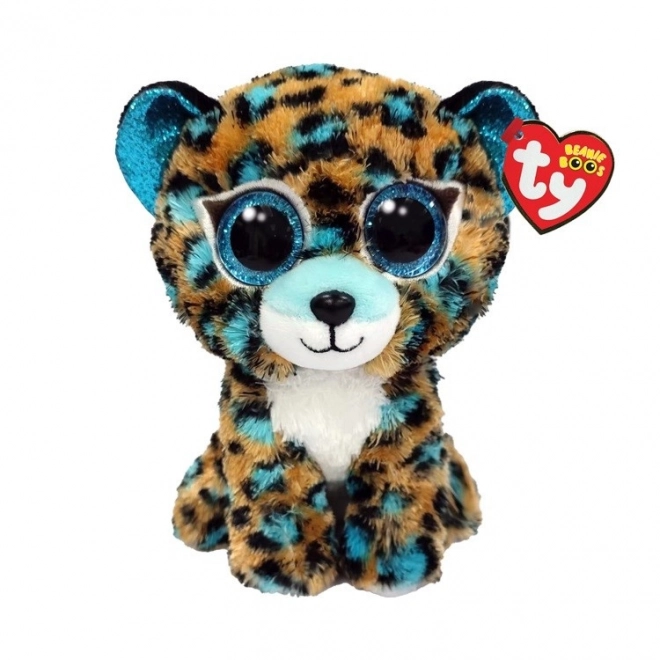 TY Leopard Blau Kobalt Maskottchen 15 cm
