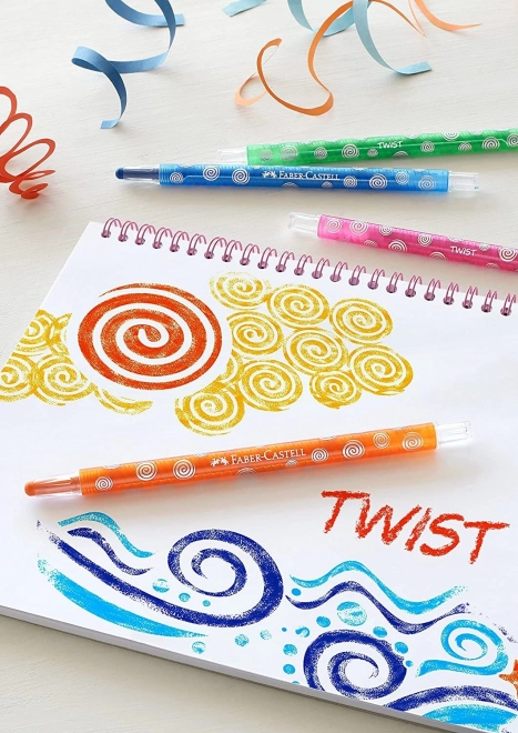 Faber-Castell Wachsmalstifte Twist 12 Farben