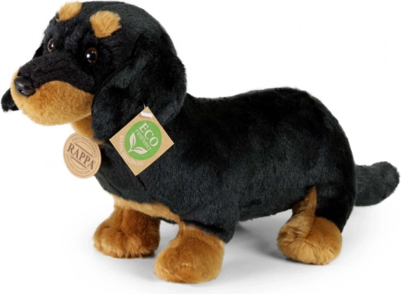 Sitzender Plüsch-Dackel 32 cm, umweltfreundlich