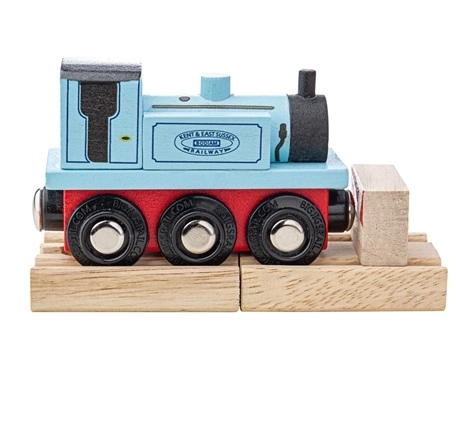 Blauer Terrier Holzeisenbahn von Bigjigs Rail